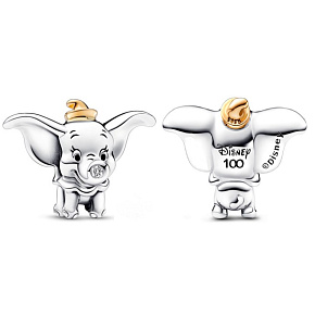 Charm Sterling silver 925 Disney 100. anniversary Dumbo Elephant Bead Bracelet Fairy Tale