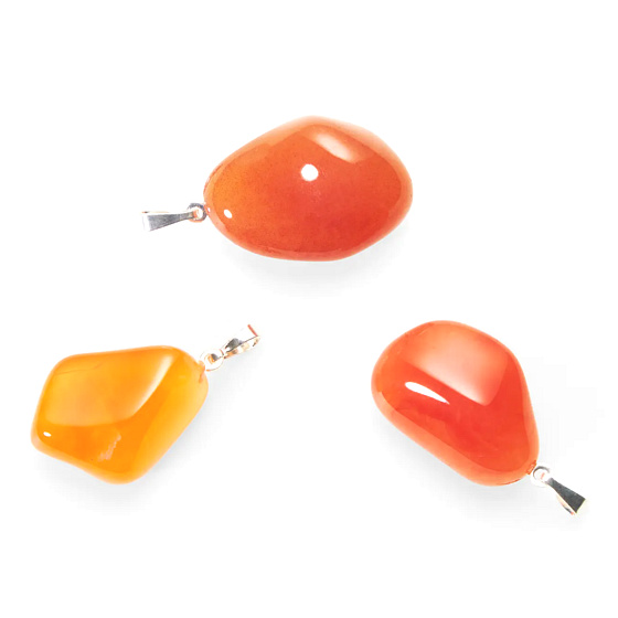 Carnelian Botswana Troml pendant natural stone M, approx. 3 cm, teaches us here and now