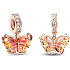 Charm Sterling silver 925 Freedom as a butterfly Murano glass animal bracelet pendant