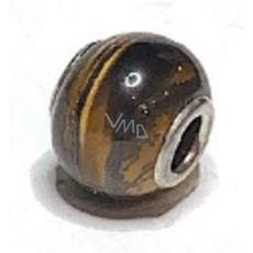 Tiger eye pendant round natural stone 14 mm, hole 4,2 mm 1 piece, stone of sun and earth, brings luck and wealth Tiger eye pendant round natural stone 14 mm, hole 4,2 mm 1 piece, stone of sun and earth, brings luck and wealth