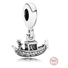 Sterling silver 925 Venice Gondola, travel bracelet pendant