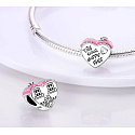 Charm Sterling Silver 925 House-Heart This is our happy place, heart bead for family bracelet