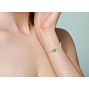 Sterling silver 925 Wrapped heart bead on bracelet love