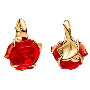 Charm Disney Kráska a zvíře červená růže – symbol lásky a kouzla, přívěsek na náramek film