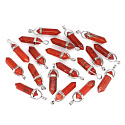 Jasper red pendulum hexagon pendant natural stone 41 x 13 mm, full care stone