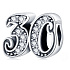 Charm Sterling silver 925 30 anniversary, bead on bracelet