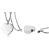 Commemorative urn pendant, Heart matt waterproof, Stainless steel 25 x 20 mm + chain 50 cm