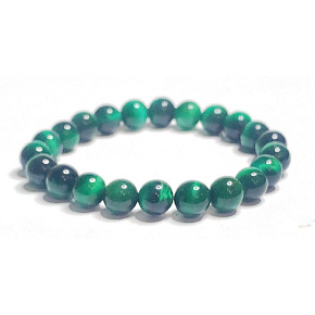 Tiger's eye green bracelet elastic natural stone, ball 8 mm / 16-17 cm, stone of sun and earth, brings luck and wealth Tiger's eye green bracelet elastic natural stone, ball 8 mm / 16-17 cm, stone of sun and earth, brings luck and wealth