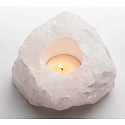 Crystal Candlestick raw natural stone 110 x 110 x 60 mm 1 piece, stone stones