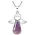 Amethyst Angel pendant natural stone 4,2 x 3 cm, stone of kings and bishops