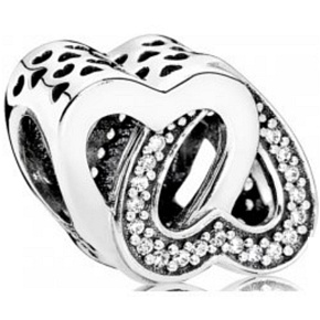 Sterling silver 925 Intertwined hearts, love bead bracelet Sterling silver 925 Intertwined hearts, love bead bracelet