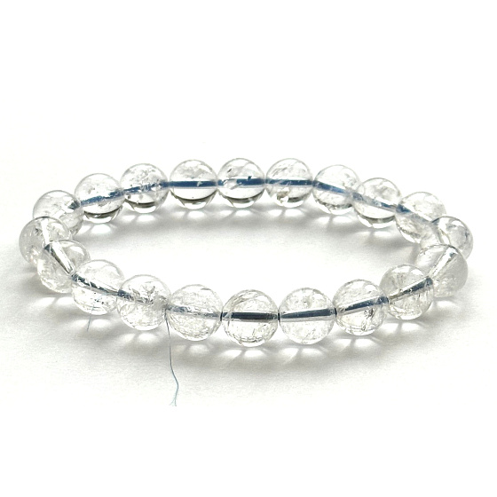 Azeztulite crystal bracelet 9,7 - 10,5 mm / 16 - 17 cm high frequency energy