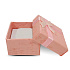 Gift box with jewelry sponge and pink ribbon 4 x 4 x 2.5 cm 1 piece