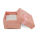 Gift box with jewelry sponge and pink ribbon 4 x 4 x 2.5 cm 1 piece