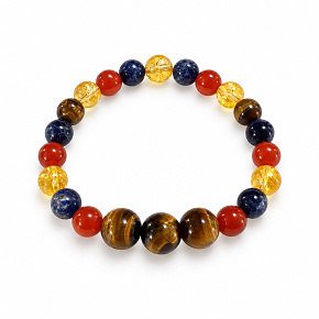 Bracelet with a story – I believe in you, natural minerals, 8 mm bead / wrist 14–15 cm