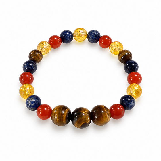 Bracelet with a story – I believe in you, natural minerals, 8 mm bead / wrist 14–15 cm