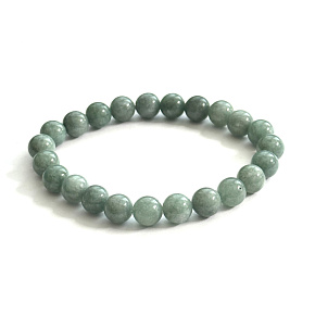 Jadeite Burmese green bracelet elastic natural stone, ball 8 mm / 16 - 17 cm Jadeite Burmese green bracelet elastic natural stone, ball 8 mm / 16 - 17 cm