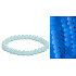 Jade Luminois Light Phosphorescent, blue glow in the dark, bracelet elastic natural stone, bead 6 mm / 16 - 17 cm