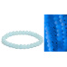 Jade Luminois Light Phosphorescent, blue glow in the dark, bracelet elastic natural stone, bead 6 mm / 16 - 17 cm