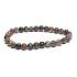 Pietersit multi bracelet elastic natural stone, ball 6 mm / 16 -17 cm, stone with stormy elements