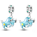 Sterling Silver 925 Luminous - Zodiac Sign Taurus, Bracelet Pendant