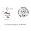 Sterling Silver 925 Luminous - Sign of the Zodiac Capricorn, Bracelet Pendant