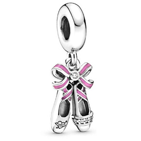Charm Sterling Silver 925 Ballet Slippers, Pendant Bracelet Interests