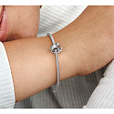 Charm Sterling silver 925 Kiwi and ferns, New Zealand symbol, bead on travel bracelet
