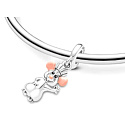 Charm Sterling silver 925 Disney Remy rat, bracelet pendant