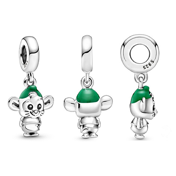 Charm Sterling silver 925 Disney Cinderella - Gus the Mouse, movie bracelet pendant