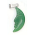 Chalcedony Moon Pendant Natural Stone, Hand-Cut Figurine 2.2 x 10 mm, Stone of Love and Joy
