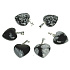 Obsidian flake heart pendant natural stone 15 mm, stone of salvation