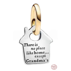 Charm Sterling silver 925 House - grandmother, bracelet pendant family