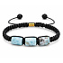 Larimar bracelet natural stone, handwoven, adjustable size, stone of the mythical Atlantis