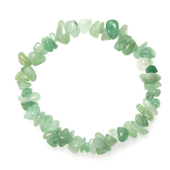 Avanturine bracelet elastic chopped natural stone 19 cm, lucky stone