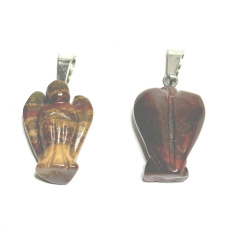 Jasper Angel guardian pendant natural stone hand cut 2 - 2,2 cm, stone of positive energy