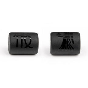 Onyx Virgo zodiac sign, natural stone bracelet pendant, 10 mm 1 piece, life force stone Onyx Virgo zodiac sign, natural stone bracelet pendant, 10 mm 1 piece, life force stone