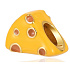 Charm Sterling silver 925 Emmental - punched cheese, bead for bracelet, food and drink