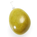 Serpentine / Lizardite Troml pendant natural stone M, approx. 3 cm, healer's stone