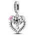Charm Sterling Silver 925 Skeletons Love Halloween, Pendant for Halloween Bracelet