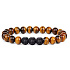 Tiger's Eye and Lava – bracelet made of natural stones 18.5 cm | Protection, courage, strength and luck