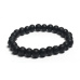 Agate black matte bracelet elastic natural stone, bead 8 mm / 16-17 cm, gives courage and strength
