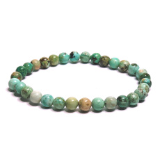 Turquoise Peru bracelet elastic natural stone, ball 6 mm / 16-17 cm, bristle stone, talisman of travelers and animal lovers