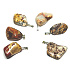 Jasper Brekcie Troml pendant natural stone, 2,2-3 cm, 1 piece, stone of positive energy