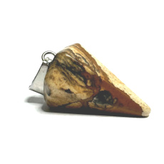 Jasper pendulum natural stone 2,2 cm, stone of positive energy