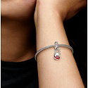 Sterling Silver 925 Red Nose Reindeer - Let your light shine, Christmas Bracelet Pendant