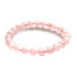 Rose quartz bracelet elastic natural stone, 8 mm bead / 16 - 17 cm, stone of love