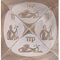 Glass Pyramid clear, Virgo zodiac sign