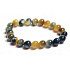 Tiger eye multi bracelet elastic natural stone, ball 8 mm / 16-17 cm, stone of the sun and earth, brings luck and wealth