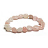 Rose bracelet elastic natural stone, stone 8 - 10 mm / 16 - 17 cm, love stone